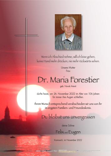 Parte von Dr. Maria Forestier