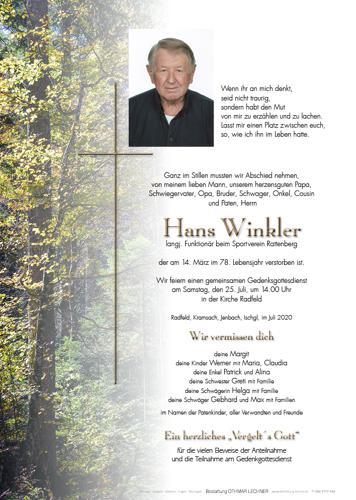 Parte von Johann Winkler