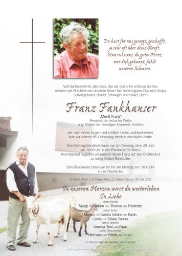 Parte von Franz Fankhauser