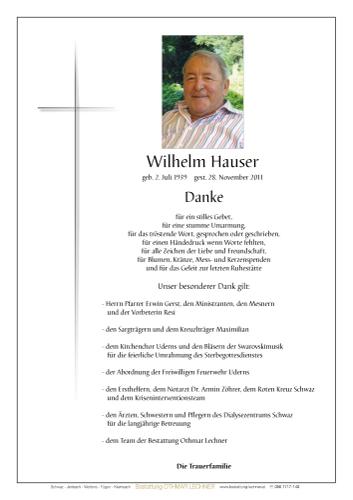 Parte von Wilhelm Hauser