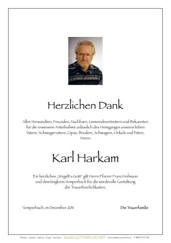 Parte von Karl Harkam