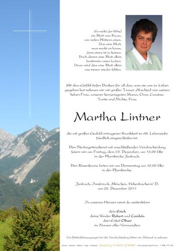 Parte von Martha Lintner