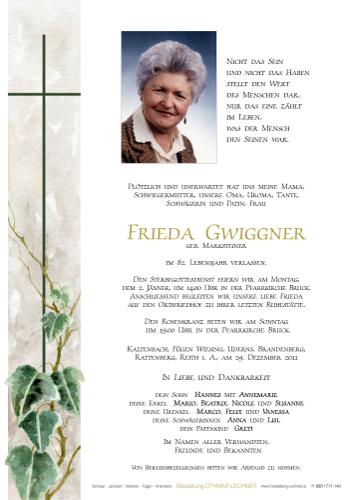 Parte von Frieda Gwiggner