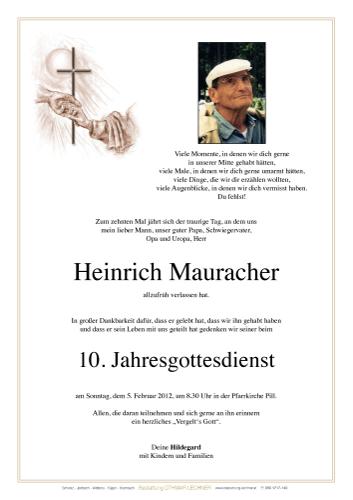 Parte von Heinrich Mauracher