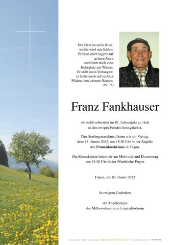 Parte von Franz Fankhauser