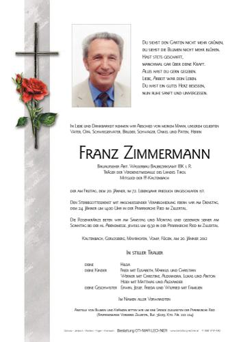 Parte von Franz Zimmermann