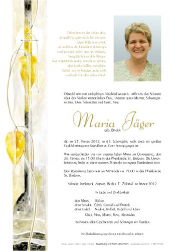 Parte von Maria Jäger