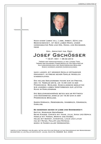 Parte von Josef Gschösser