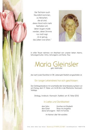 Parte von Maria Gleinsler