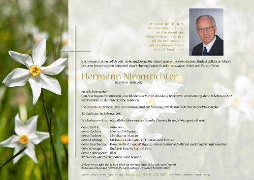 Parte von Hermann Nimmrichter