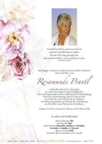 Parte von Rosamunde Prantl