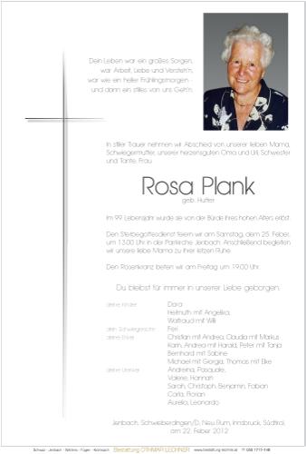 Parte von Rosa Plank