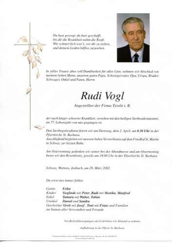 Parte von Rudolf Vogl