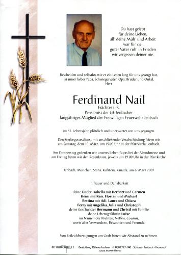Parte von Ferdinand Nail