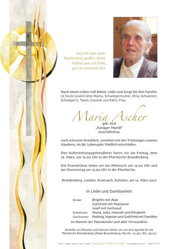 Parte von Maria Ascher