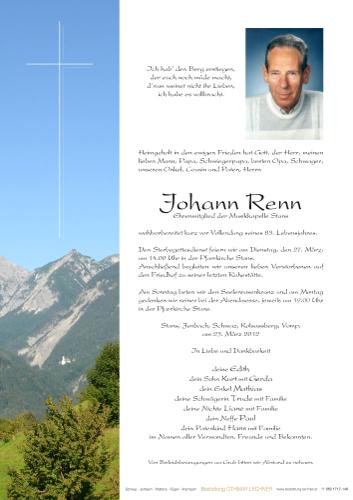 Parte von Johann Renn