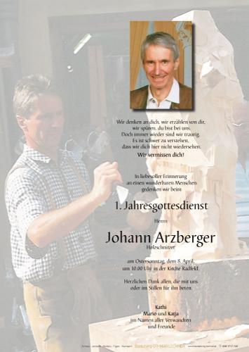 Parte von Johann Arzberger