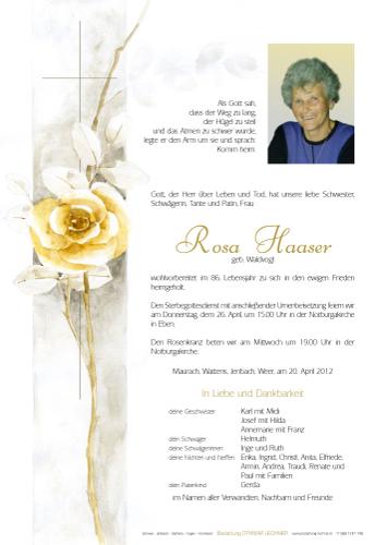 Parte von Rosa Haaser