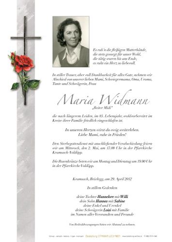 Parte von Maria Widmann