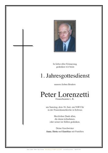 Parte von Peter Lorenzetti