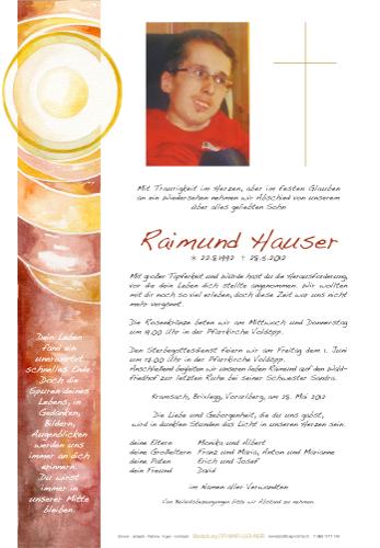 Parte von Raimund Hauser