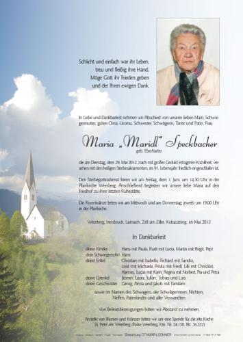 Parte von Maria Speckbacher