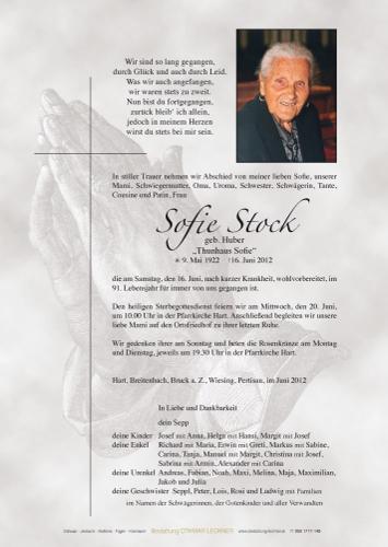 Parte von Sofie Stock