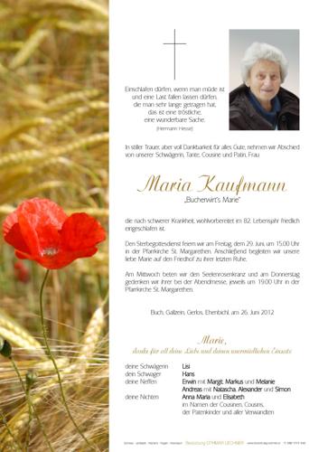 Parte von Maria Kaufmann