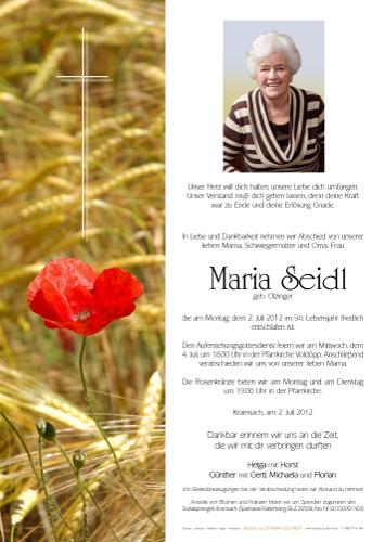 Parte von Maria Seidl