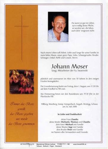 Parte von Johann Moser