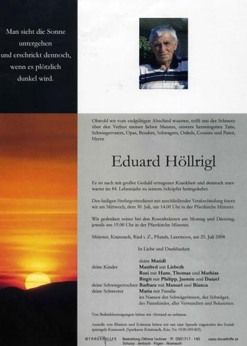 Parte von Eduard Höllrigl