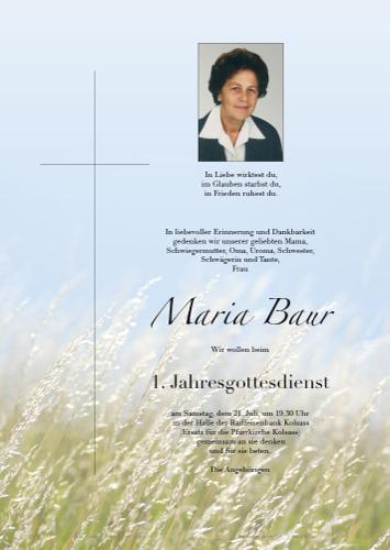 Parte von Baur Maria