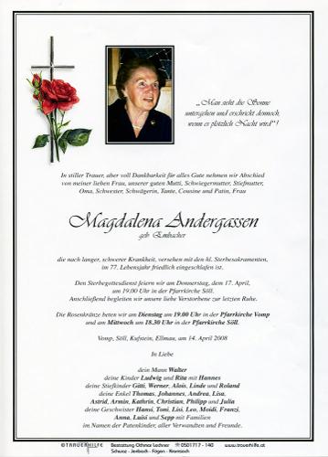 Parte von Magdalena Andergassen