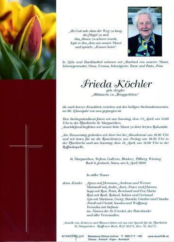 Parte von Frieda Köchler