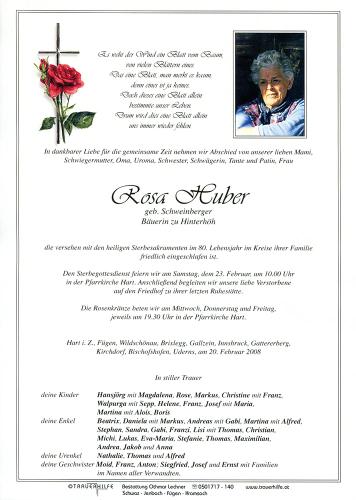 Parte von Rosa Huber