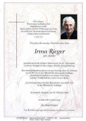 Parte von Irma Rieger