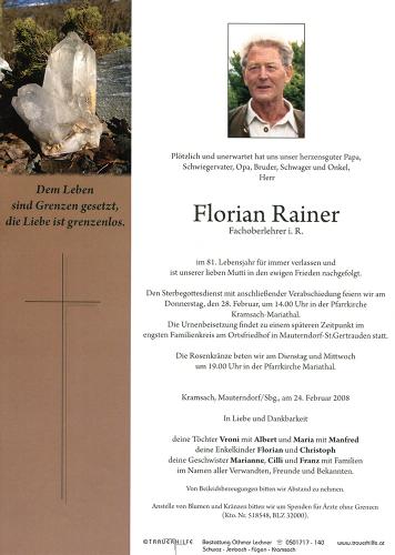 Parte von Florian Rainer