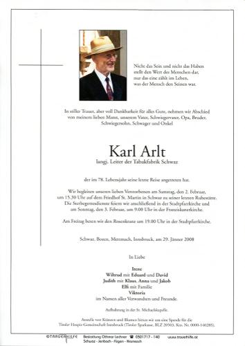 Parte von Karl Arlt