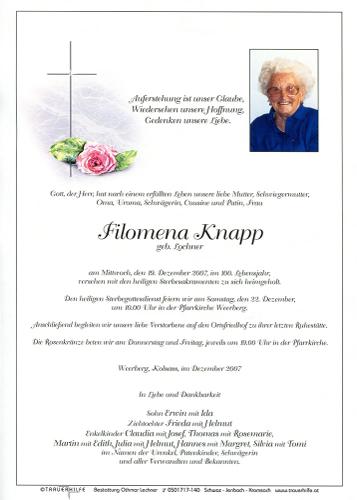 Parte von Filomena Knapp