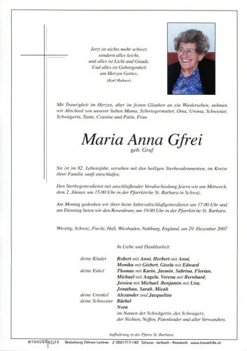 Parte von Maria Gfrei