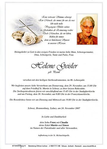 Parte von Helene Geisler