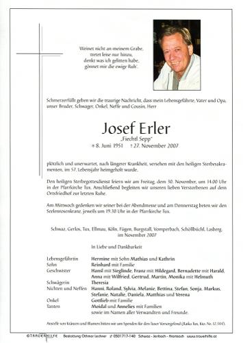 Parte von Josef Erler
