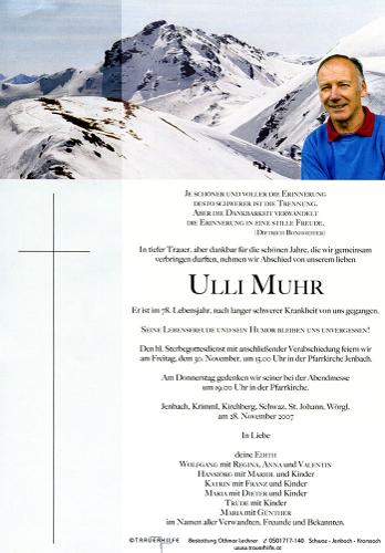 Parte von Friedrich Ulrich Muhr