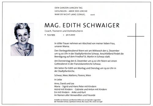 Parte von Edith Schwaiger