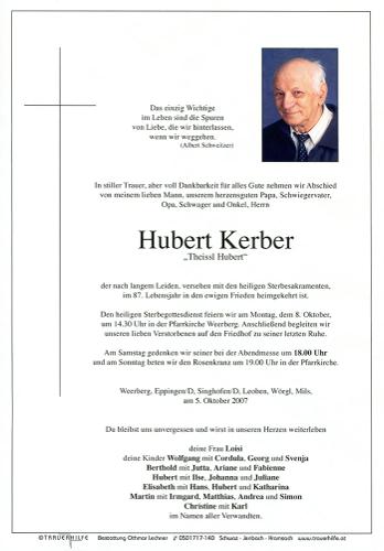 Parte von Hubert Josef Kerber