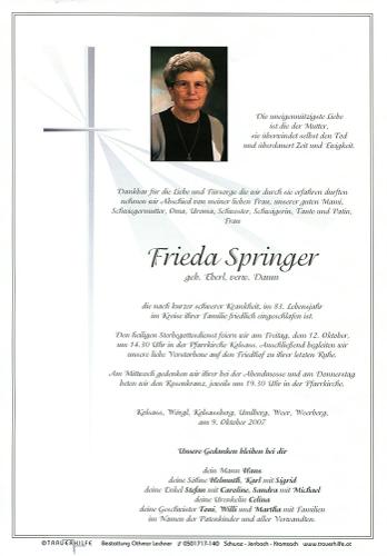 Parte von Friderika Springer