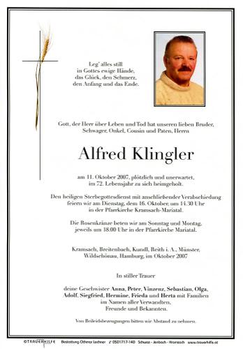 Parte von Alfred Klingler