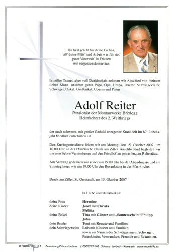Parte von Adolf Reiter