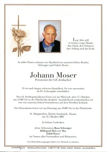Parte von Johann Moser