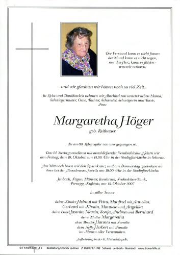 Parte von Margaretha Höger